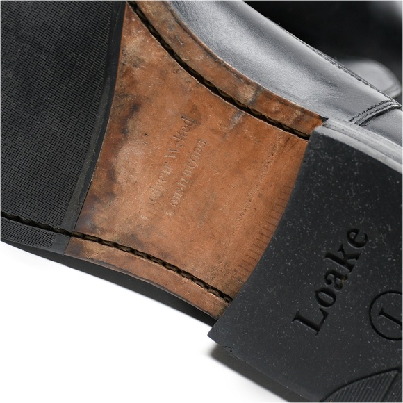 LOAKE Hutchinson in Black Leather UK 7 Leather-Soled Chelsea Boots - Picture 12 of 16